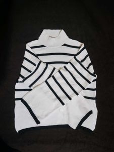 Striped Turtleneck Sweater