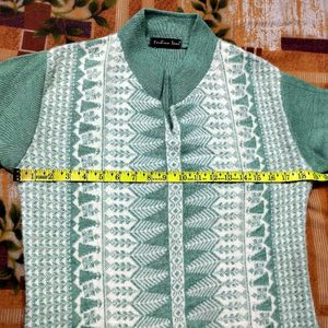 Woolen Mint Green Knit 3-Piece Set