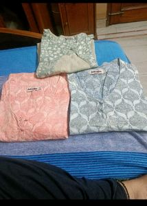 Floral Print Kurta combo of 3