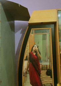 Black and Pink Saree With blouse❤️❤️