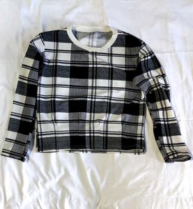 Black & White Plaid Long Sleeve