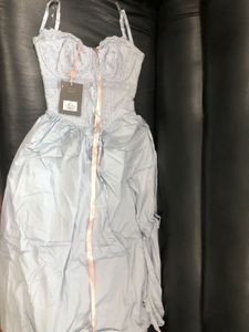 House Of CB Jamie Soft Blue Midi Dress