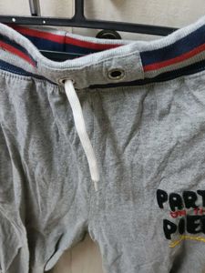 Pink Cropped Joggers And Grey Full Length Jogger