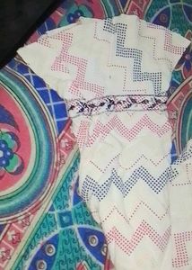 Women anarkali or Kurta white ll formal, party, fe