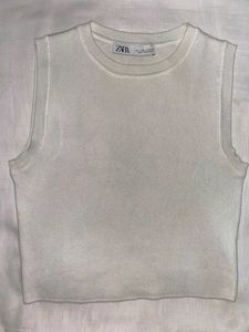 Zara Ribbed Knit Sleeveless Top