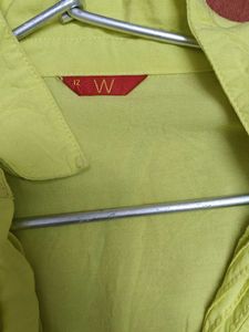 W Neon Yellow Printed Shirt