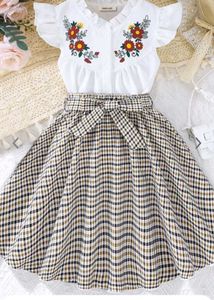 Girls Printed Shirt With Skirt