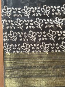 Black And White Cotton Silk Saree