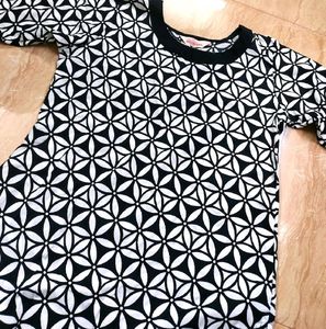 B/W Printed Kurti