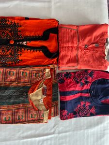 Set Of 4 Women Kurti Combo
