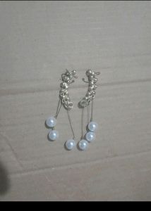 Korean Pearl Dangler Earcuff Earrings