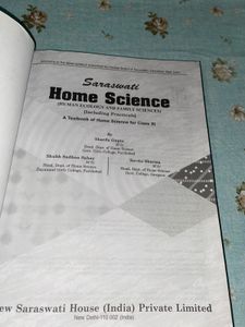 Home Science Class 11th Book