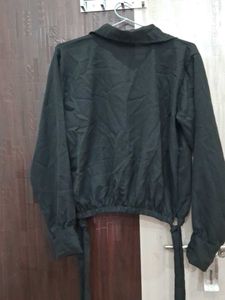 Chic Black Button-Down Top