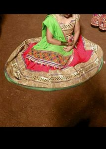 Women’s Red Green Navratri Chaniya Choli With Read