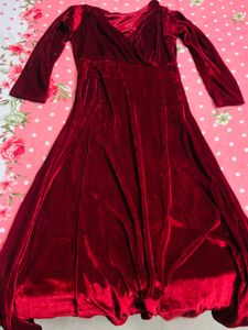 Maroon PartyWear Long Dress Gown