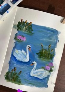 Beautiful Swan Artwork 🦢🪷