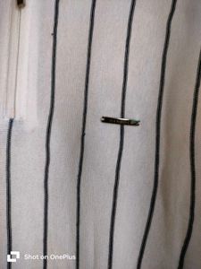 230/Only 1pc Striped Knit Half-Zip Pullover