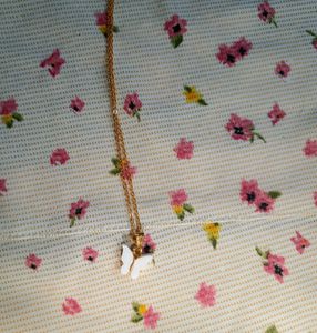 White Butterfly Pendant - Never Used