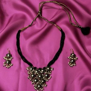 Dual kundan mangalsutra set