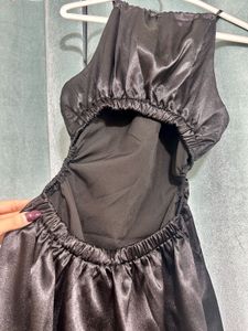 Satin Halter Mini Dress