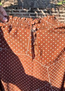 Brown Polka Dot Blouse