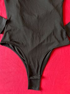 Shein Black Backless Partywear Bodysuit