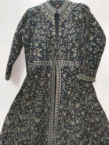 Elegant Black Embroidered Pakistani Gown