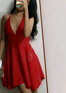 Red Halter Mini Dress