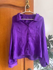 Purple Button-Down Shirt