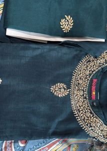 Elegant Blue Kurta with dupatta and pant