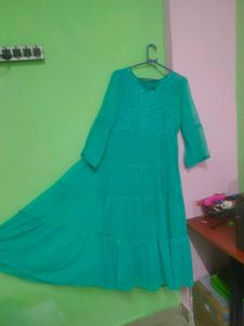 Elegant Maroon Anarkali Dress
