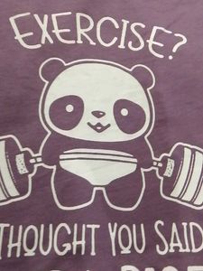 Panda Exercise Graphic T-shirt 💜💜💜 Purple Lover