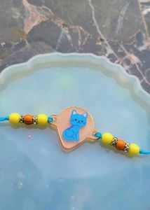 Ganesh Rakhi - Turquoise &amp; Gold