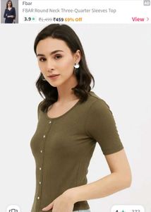 Olive Green Ribbed Top