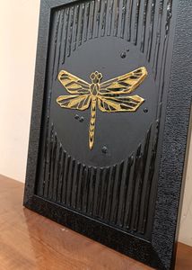 Modern Minimalistic Texture Wall Art- Dragonfly