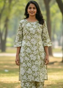 Floral Print Kurta Set