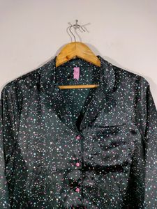 Black Printed Night Wear (Women&#39;s)