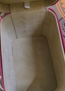 Pink Faux Croc Makeup Train Case