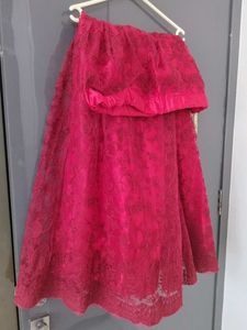 Red Stiched Lahenga