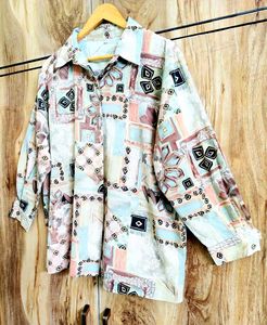 Tan Colour Printed Shirt Size-44-46