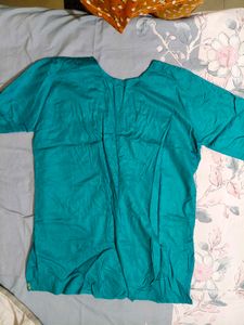 Embroidered Teal Top