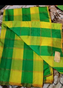 Yellow &amp; Green Plaid Fabric