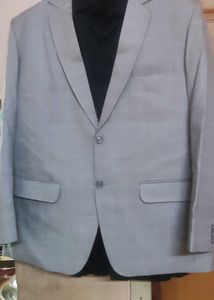 Gray Plaid Suit Black Shirt And Blac