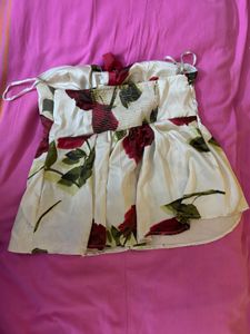 Floral Print Tie Top