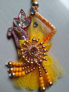 2 set Jaipuri floral Design Rakhi and lumba