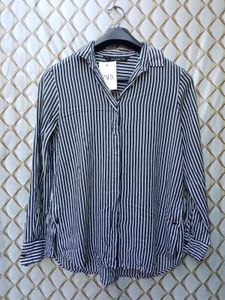 New With Tag Zara Striped Oversized Shirt