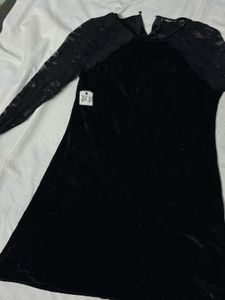 Elegant Black Velvet Dress