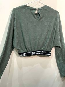 Cute Green Crop Top