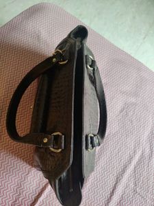 Original DKNY Crocodile Skin Bag In Chocolate Brow