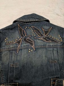 ✨Designer -style Double- Breasted denim jacket ✨
